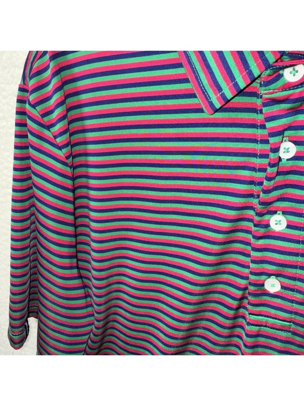 Ralph Lauren RLX Men's Golf Polo Shirt Large Bright Stripes Dove Mountain Club